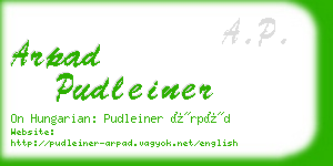 arpad pudleiner business card